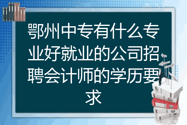 鄂州中专有什么专业好就业的公司招聘会计师的学历要求