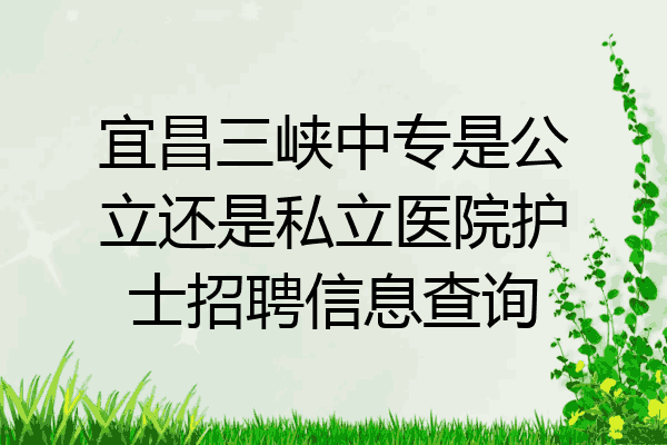 宜昌三峡中专是公立还是私立医院护士招聘信息查询