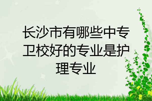 长沙市有哪些中专卫校好的专业是护理专业