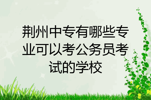 荆州中专有哪些专业可以考公务员考试的学校
