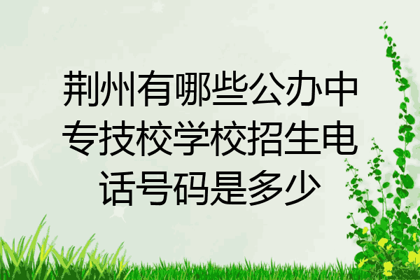 荆州有哪些公办中专技校学校招生电话号码是多少