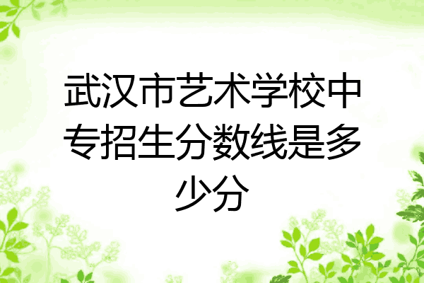 武汉市艺术学校中专招生分数线是多少分
