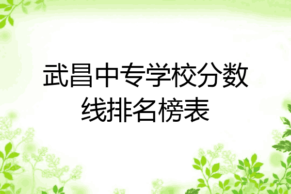 武昌中专学校分数线排名榜表