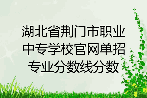 湖北省荆门市职业中专学校官网单招专业分数线分数