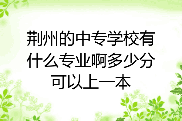 荆州的中专学校有什么专业啊多少分可以上一本