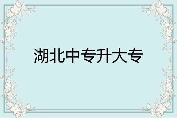 湖北中专升大专