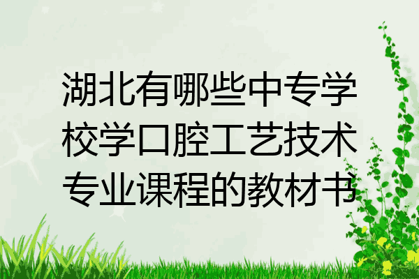 湖北有哪些中专学校学口腔工艺技术专业课程的教材书