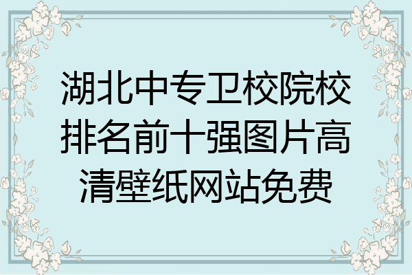 湖北中专卫校院校排名前十强图片高清壁纸网站免费