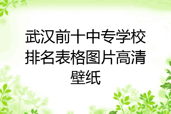 武汉前十中专学校排名表格图片高清壁纸