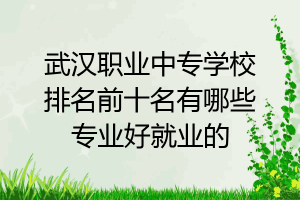 武汉职业中专学校排名前十名有哪些专业好就业的