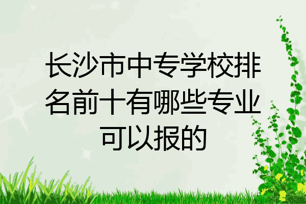 长沙市中专学校排名前十有哪些专业可以报的