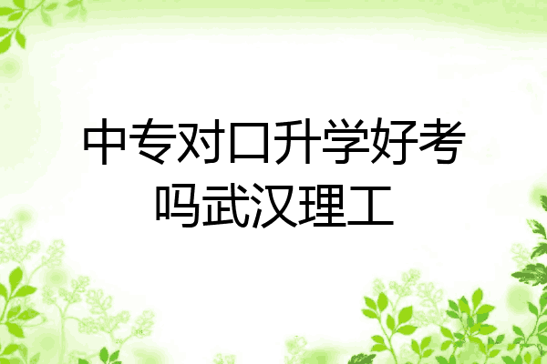 中专对口升学好考吗武汉理工