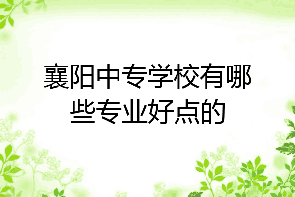 襄阳中专学校有哪些专业好点的