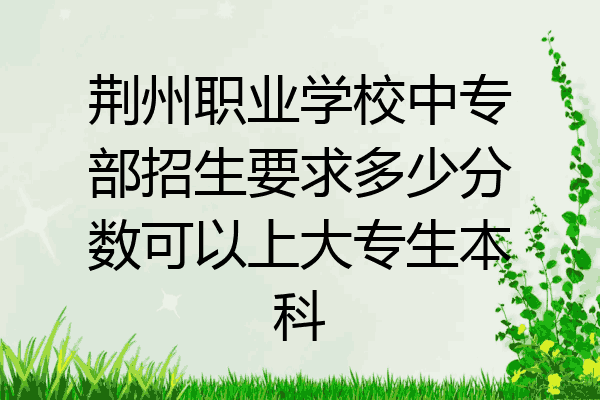 荆州职业学校中专部招生要求多少分数可以上大专生本科