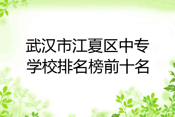 武汉市江夏区中专学校排名榜前十名