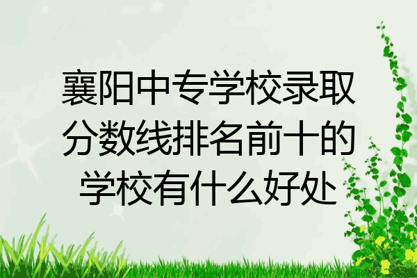 襄阳中专学校录取分数线排名前十的学校有什么好处