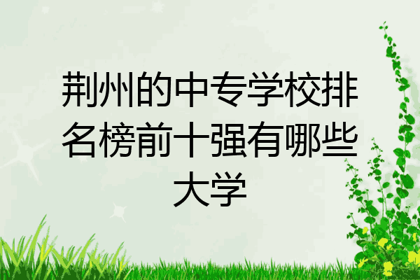 荆州的中专学校排名榜前十强有哪些大学