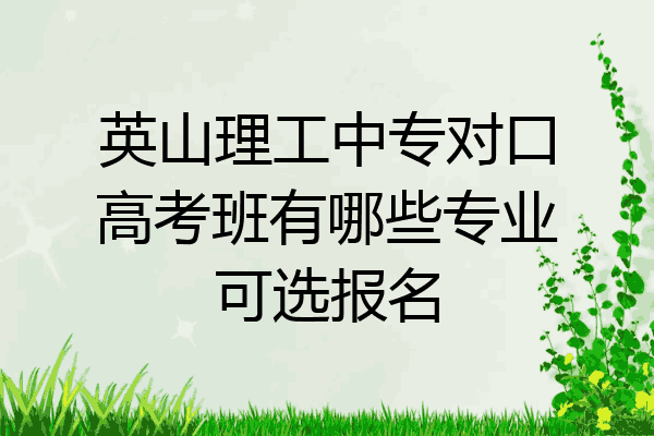 英山理工中专对口高考班有哪些专业可选报名
