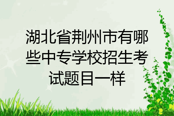 湖北省荆州市有哪些中专学校招生考试题目一样