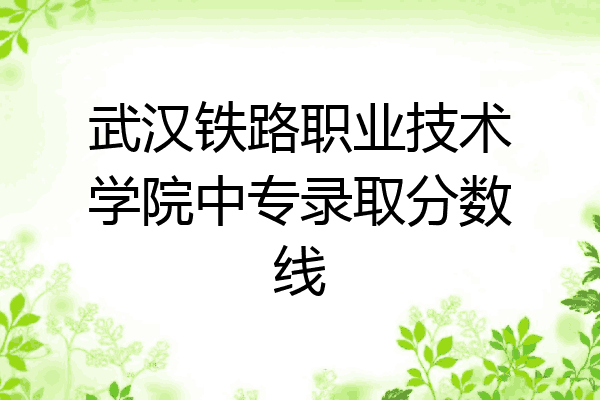 武汉铁路职业技术学院中专录取分数线