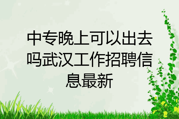 中专晚上可以出去吗武汉工作招聘信息最新