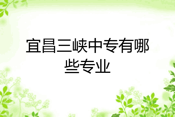 宜昌三峡中专有哪些专业