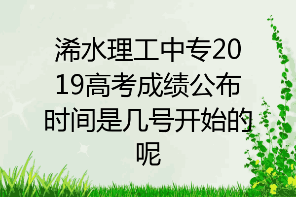 浠水理工中专2019高考成绩公布时间是几号开始的呢