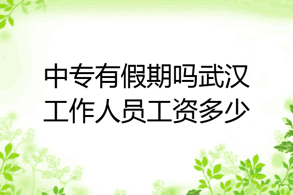 中专有假期吗武汉工作人员工资多少