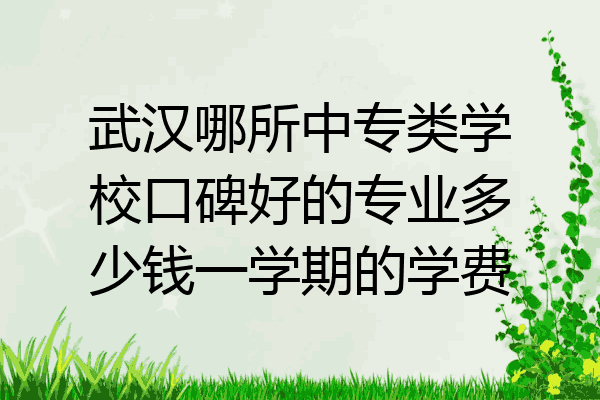 武汉哪所中专类学校口碑好的专业多少钱一学期的学费
