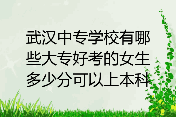 武汉中专学校有哪些大专好考的女生多少分可以上本科