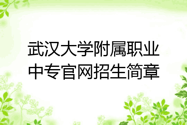 武汉大学附属职业中专官网招生简章