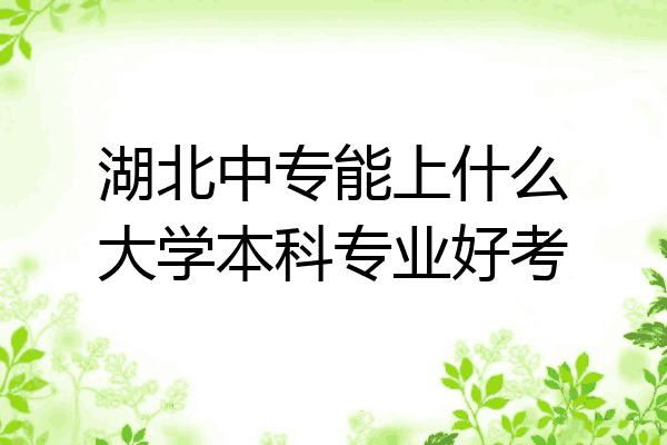 湖北中专能上什么大学本科专业好考