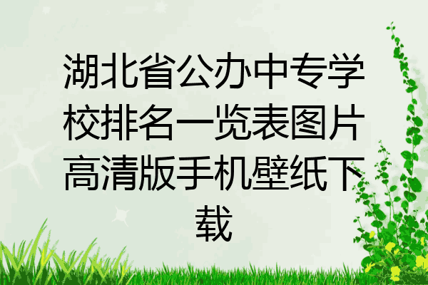 湖北省公办中专学校排名一览表图片高清版手机壁纸下载