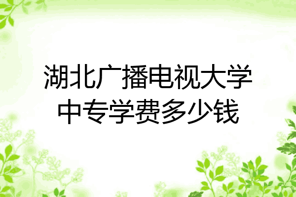 湖北广播电视大学中专学费多少钱