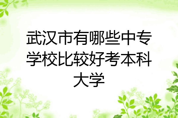 武汉市有哪些中专学校比较好考本科大学