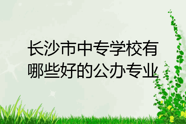 长沙市中专学校有哪些好的公办专业
