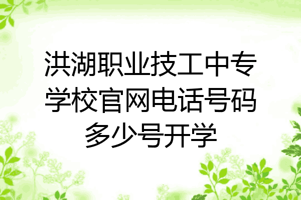 洪湖职业技工中专学校官网电话号码多少号开学