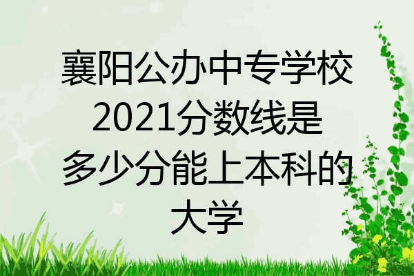 襄阳公办中专学校2021分数线是多少分能上本科的大学
