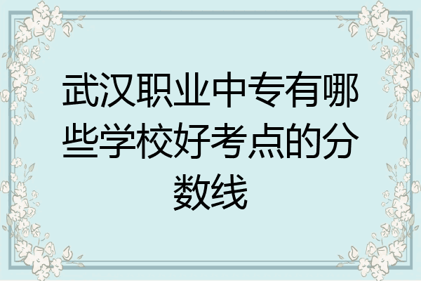武汉职业中专有哪些学校好考点的分数线