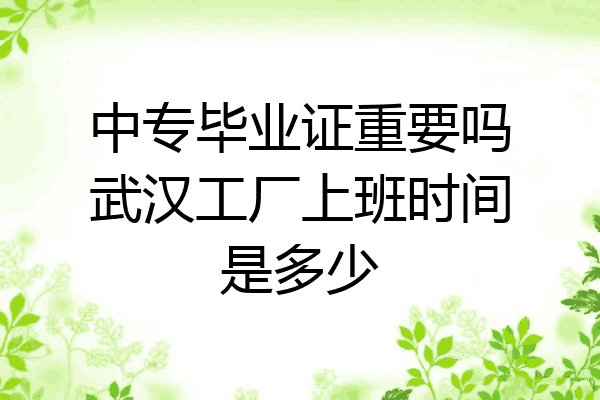 中专毕业证重要吗武汉工厂上班时间是多少