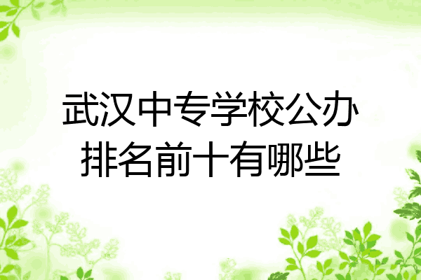 武汉中专学校公办排名前十有哪些