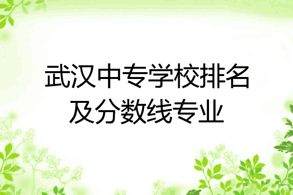 武汉中专学校排名及分数线专业