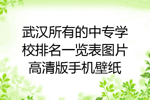 武汉所有的中专学校排名一览表图片高清版手机壁纸