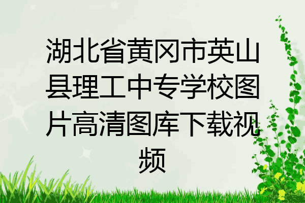 湖北省黄冈市英山县理工中专学校图片高清图库下载视频
