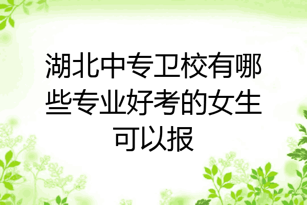 湖北中专卫校有哪些专业好考的女生可以报