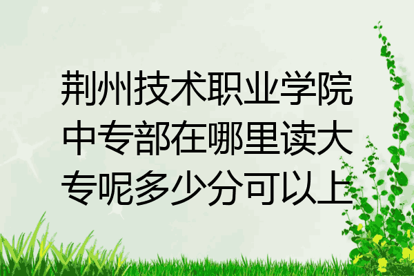 荆州技术职业学院中专部在哪里读大专呢多少分可以上