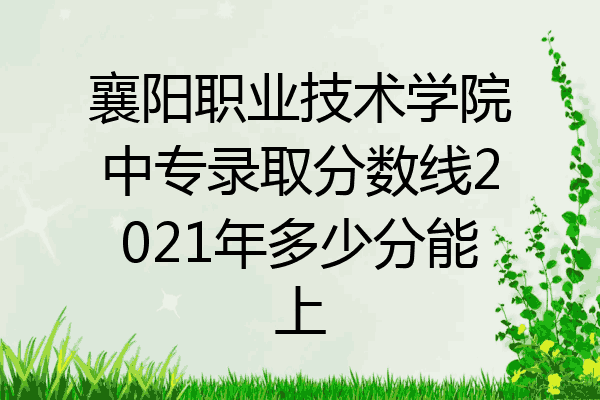 襄阳职业技术学院中专录取分数线2021年多少分能上