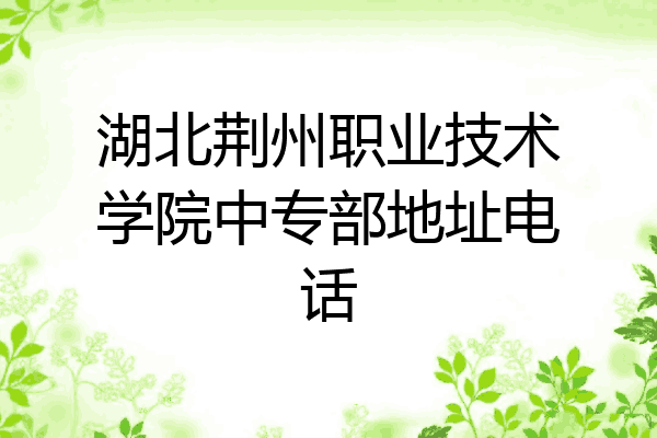 湖北荆州职业技术学院中专部地址电话