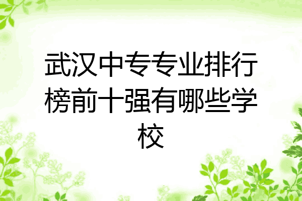 武汉中专专业排行榜前十强有哪些学校
