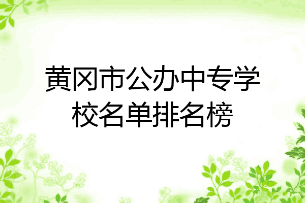 黄冈市公办中专学校名单排名榜